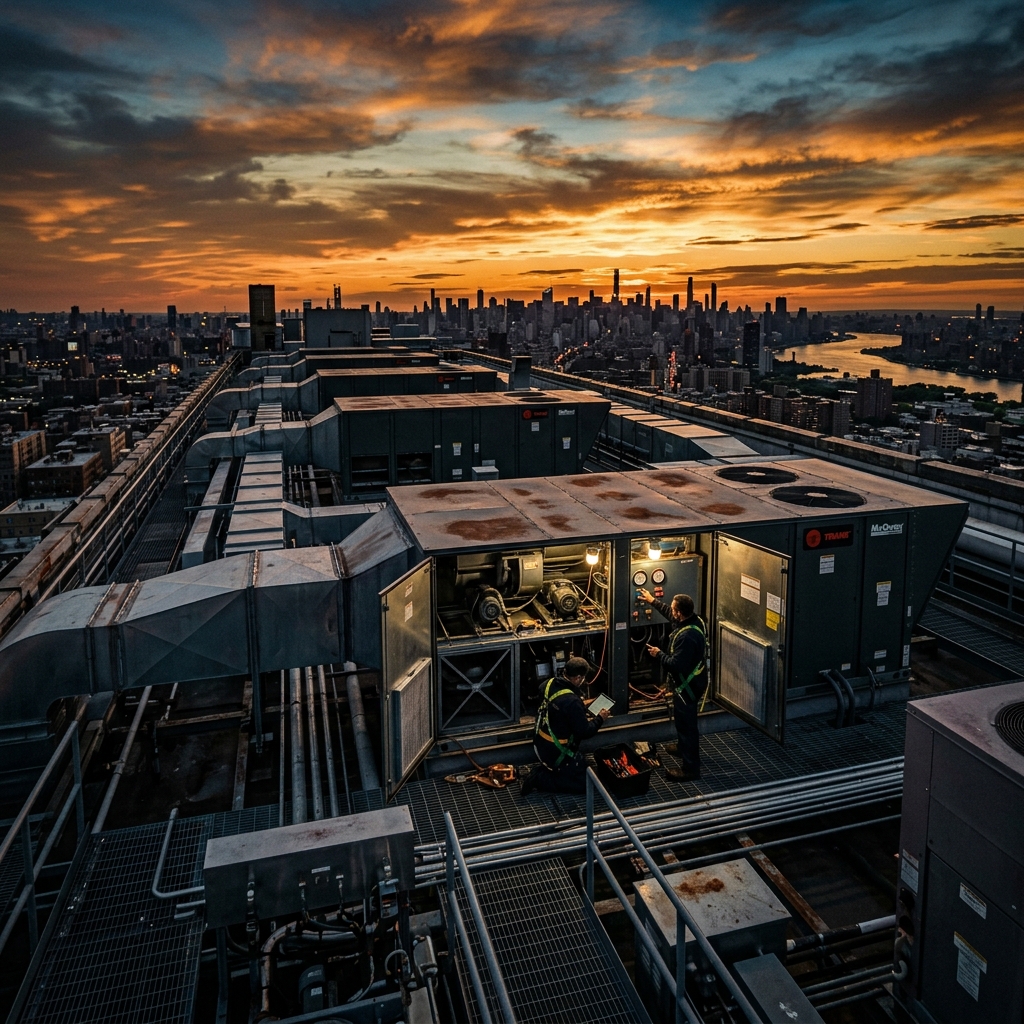 HVAC equipment maintained with care